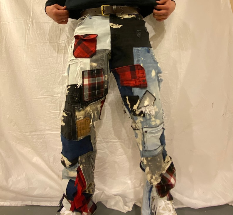 Patchwork Pants - Etsy