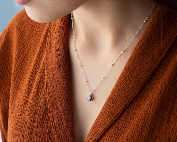 February birthstone deals necklace