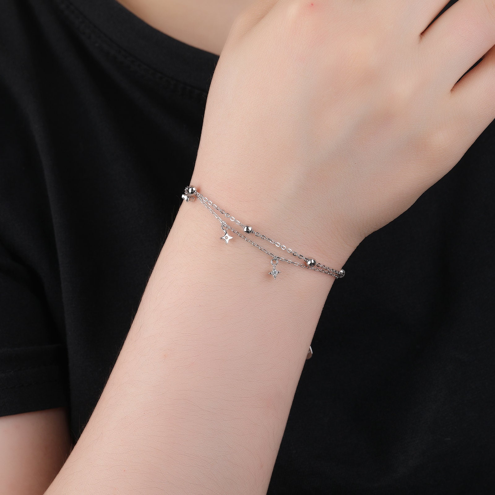 OXIDIZED SILVER STAR BANGLE(S)(2SU0904)SV925 バングル