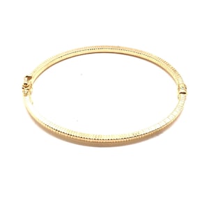 Dainty SparkIing Gold Bracelet, 14K Gold Bracelet, Real Gold,  Bangle Bracelet, Shiny Gold Bangle, Dainty Bangle, Italian Gold Bracelet