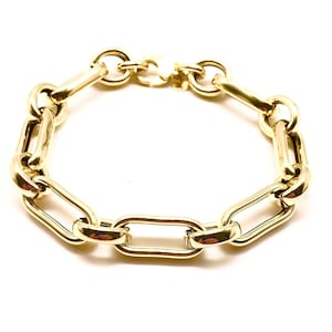 Yellow Gold  Bracelet, 14K Gold Bracelet, Real Gold, Bracelet for Women,  Women&#39;s Gold Bracelet, Italian Bracelet, Handmade