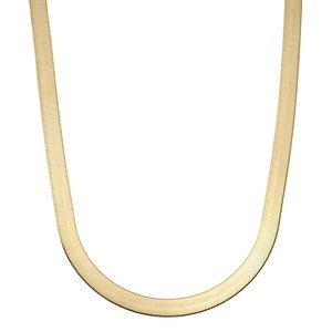 Collier à chevrons en or jaune 14 carats massif de 4,5 mm avec fermoir pince de homard, colliers en or italiens, colliers à chevrons en or pour femme