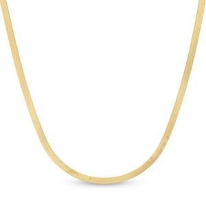 Collier à chevrons en or jaune 14 carats massif 3 mm avec fermoir pince de homard, colliers en or italiens, colliers à chevrons en or pour femme