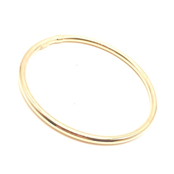 Gold Dainty Polished Bracelet, 14K Gold Bracelet, Real Gold Bangle