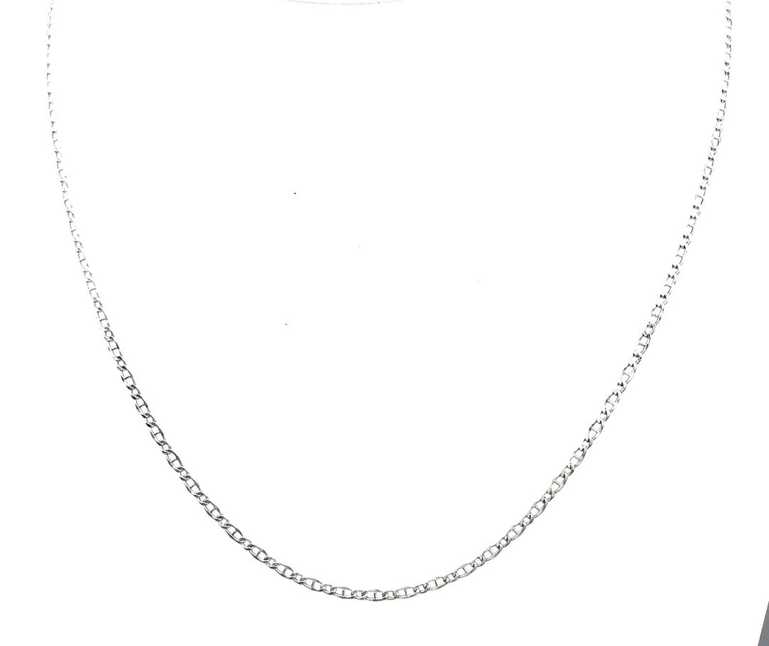 White Gold Chain 18K Gold Chain Real White Gold Chain for Etsy