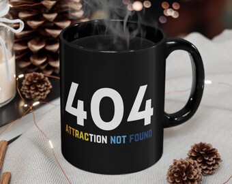 11 oz Aroace Coffee Mug, Aromantic Asexual Gift, 404 Attraction Cup, Aro Ace 11oz Coffeecup, Subtle LGBTQ Pride Month, Discreet LGBT Teacup