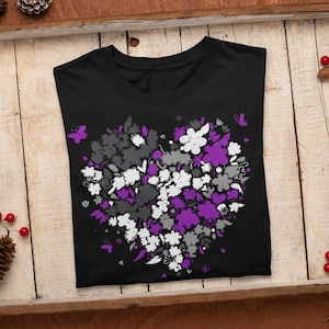 Aromantic T-Shirts - Aro Pride Blossoming Vector Flower Design