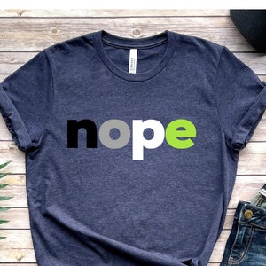 Agender nope Shirt, No Pronoun Flag Gift, Non Binary Tee, Nonbinary Awareness, Gender Neutral, LGBT Subtle Pride Month, Discreet LGBTQ