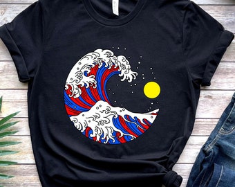 T-shirt polyamour, cadeau drapeau polyamour, art japonais polynésien, mois de la fierté subtile, adulte LGBT neutre entre les sexes, cadeau LGBTQ, visibilité queer