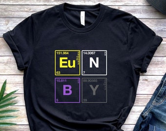 Periodic Table Non Binary T-shirt, Nonbinary Chemistry, Enby Flag Gift, Discreet LGBTQ Pride Month, Gender Neutral Clothing, Unisex LGBTQIA