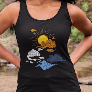 Aroace Tank Top, Aro Ace Flag Tanktop, Queer Japanese Art, Aromantic Asexual Racerback Shirt, LGBT Pride Month Parade Gift, LGBTQ Present