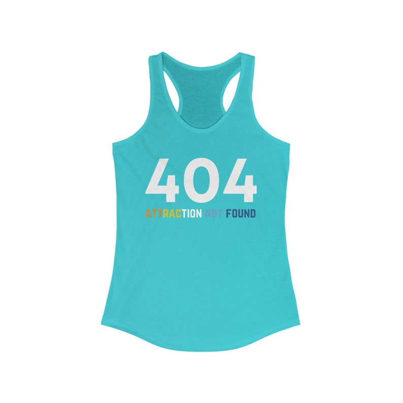 Aroace 404 attractie niet gevonden racerback tanktop afbeelding 2