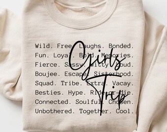 Girls Trip Words Sweatshirt, Girls Vacation Shirt, Besties Sweatshirt, Great Memories Shirt, Girls Weekend Shirt, Vacation Sweatshirt