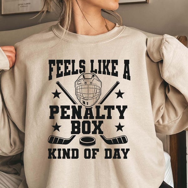 Penalty Box Hockey Sweatshirt: Funny Hockey Shirt, Ice Hockey Player Gift, Game Day Sweatshirt, Men Hockey Shirt