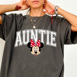 Disney Aunt Shirt Minnie Mouse Auntie Sweatshirt Aesthetic Disney Vacation Outfit for Aunts Magical Aunt Gift Comfort Colors Disney Trip Tee image 14