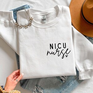 NICU Nurse Sweatshirt, Minimalist Neonatal Nurse Gift, Healthcare Hero Crewneck, Christmas Gift for Nurse, NICU Strong Nursing Pullover