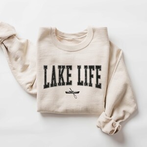 Lake Life Sweatshirt: Cozy Cabin Tee, Outdoor Lover Gift image 2
