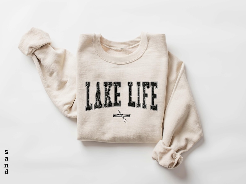 Lake Life Sweatshirt: Cozy Cabin Tee, Outdoor Lover Gift image 2