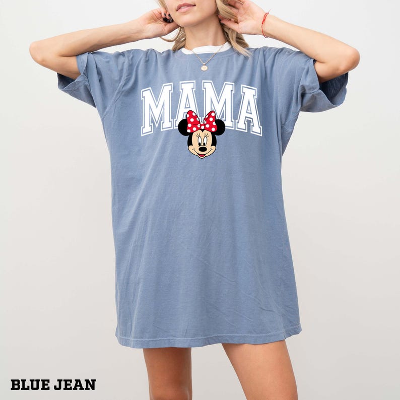 Disney Mama Sweatshirt, Comfort Colors® Minnie Mouse Mama Crewneck, Retro Disneyland Mom Sweater, Mother's Day Gift Vintage Minnie Mom Shirt image 8