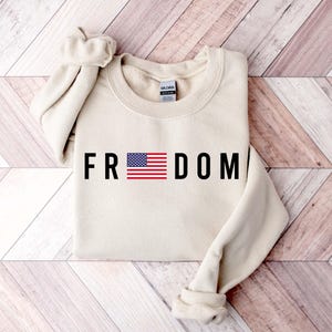 Freedom Sweatshirt: USA Flag Patriotic Crewneck
