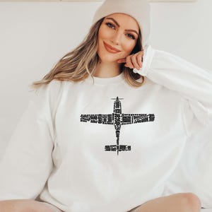 Military Phonetic Alphabet Plane Sweatshirt, Pilot Shirt, Plane Sweatshirt, Airplane Mode Sweatshirt, Airplane Shirt, Travel Sweater, image 3