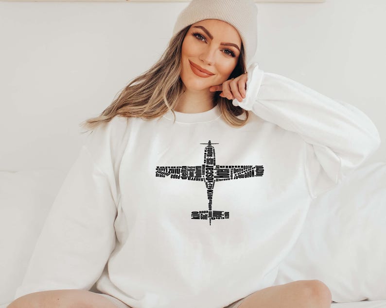 Military Phonetic Alphabet Plane Sweatshirt, Pilot Shirt, Plane Sweatshirt, Airplane Mode Sweatshirt, Airplane Shirt, Travel Sweater, image 3