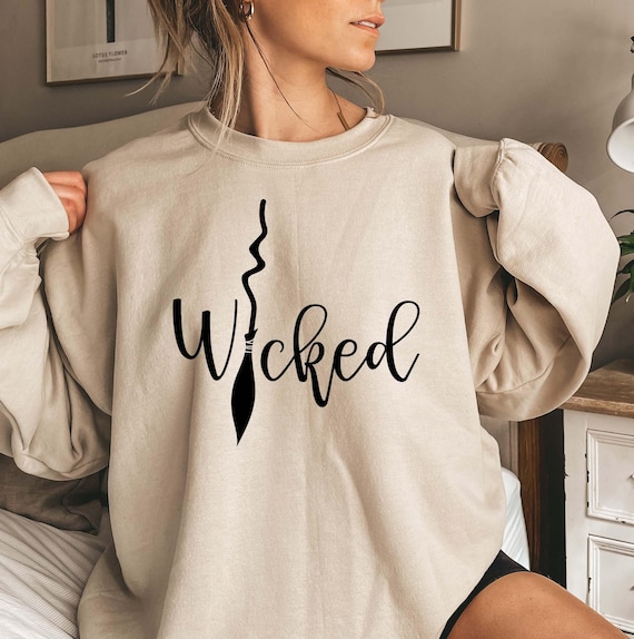 Wicked Halloween Sweatshirt: Girls Witch Spooky Cozy Fleece S-XXL