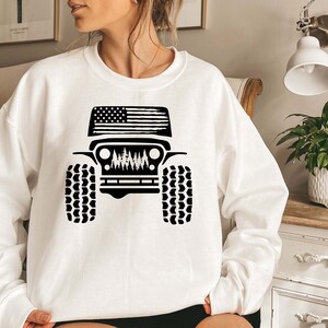 American offroad sweatshirt, Offroad forest shirt, USA Flag sweatshirt, US Offroad, 4WD offroad shirt, Amarican Flag, 4wd Flag Usa image 2