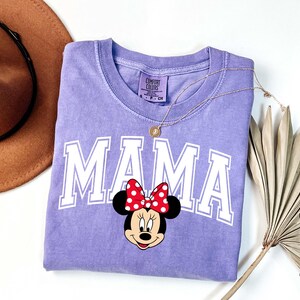 Disney Mama Sweatshirt, Comfort Colors® Minnie Mouse Mama Crewneck, Retro Disneyland Mom Sweater, Mother's Day Gift Vintage Minnie Mom Shirt image 7