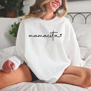 Mamacita Sweatshirt, Latina Mom Gift, Trendy Mama Shirt, Cute Hispanic Crewneck, Mothers Day Gift image 2