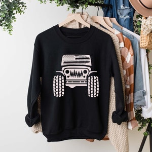 American offroad sweatshirt, Offroad forest shirt, USA Flag sweatshirt, US Offroad, 4WD offroad shirt, Amarican Flag, 4wd Flag Usa image 4