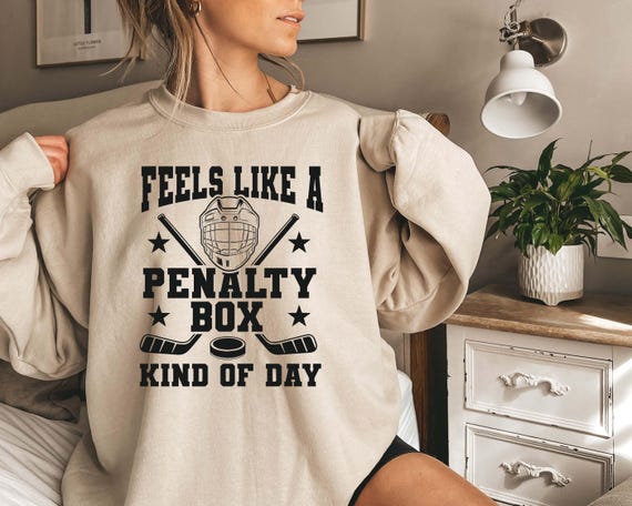 Penalty Box Hockey Sweatshirt: Funny Hockey Shirt, Ice Hockey Player Gift, Game Day Sweatshirt, Men Hockey Shirt