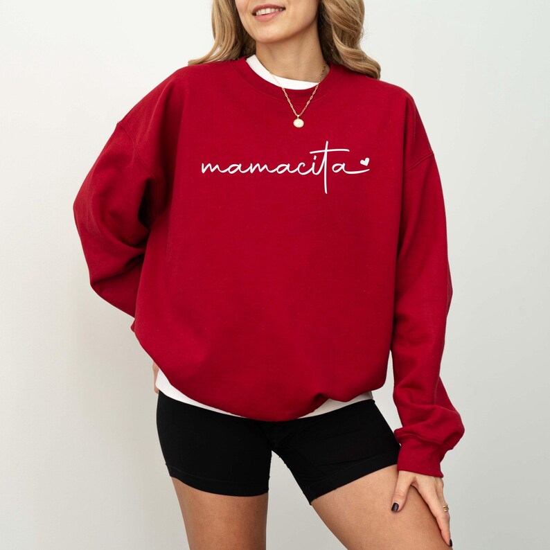 Mamacita Sweatshirt, Latina Mom Gift, Trendy Mama Shirt, Cute Hispanic Crewneck, Mothers Day Gift image 3