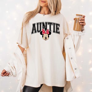 Disney Aunt Shirt Minnie Mouse Auntie Sweatshirt Aesthetic Disney Vacation Outfit for Aunts Magical Aunt Gift Comfort Colors Disney Trip Tee image 10