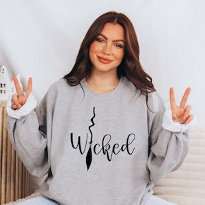 Wicked Halloween Sweatshirt: Girls Witch Spooky Cozy Fleece S-XXL image 5