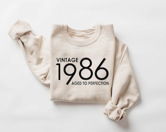 Custom Birthday Sweatshirt, Personalized Year Birthday Gift for Women, Vintage Any Year T-Shirt, 40th 50th 60th Birthday Birthday Party Crew