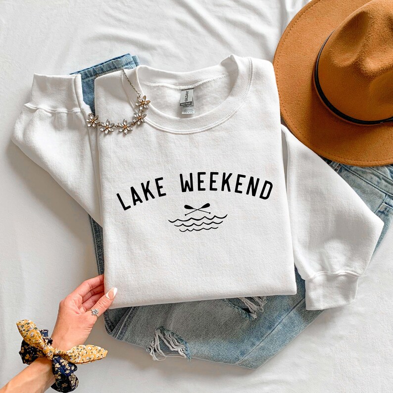 Lake Weekend Sweatshirt, Lake Shirt or Canoe Tee, Lake House Gift, Lake Sweatshirt image 10