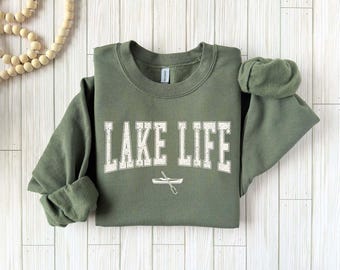 Lake Life Sweatshirt: Cozy Cabin Tee, Outdoor Lover Gift