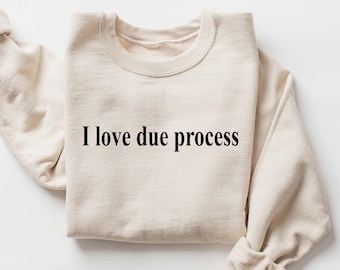 I Love Due Process Sweatshirt: Pro Immigration Lawyer Gift