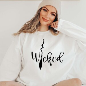 Wicked Halloween Sweatshirt: Girls Witch Spooky Cozy Fleece S-XXL image 3