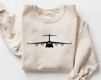 Vector Airplane Sweatshirt: Travel Gift for Pilots