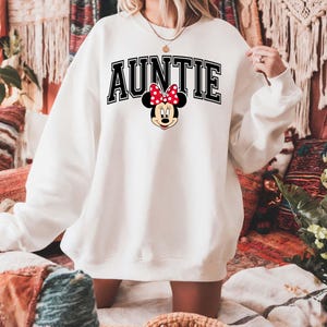 Disney Aunt Shirt Minnie Mouse Auntie Sweatshirt Aesthetic Disney Vacation Outfit for Aunts Magical Aunt Gift Comfort Colors Disney Trip Tee image 9
