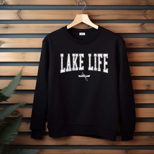 Lake Life Sweatshirt: Cozy Cabin Tee, Outdoor Lover Gift image 5