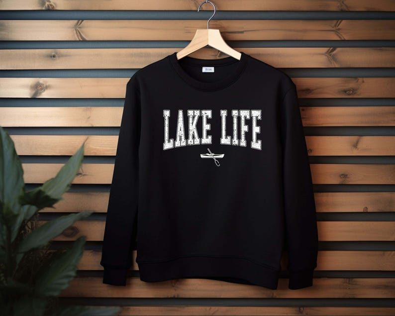 Lake Life Sweatshirt: Cozy Cabin Tee, Outdoor Lover Gift image 5