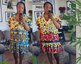 Ankara  Midi dress / African print / African clothing/ Ankara Dress / African Dress/  Ankara / Summer Dress / Midi summer dressTatistore