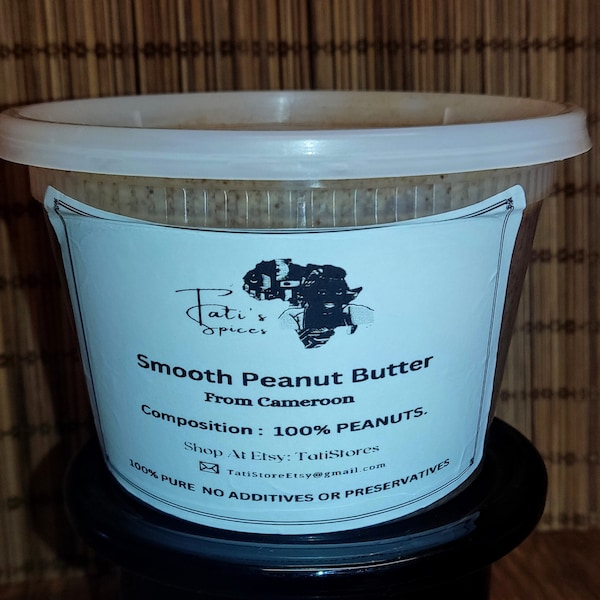 Smooth peanut butter | Pâte d' arachide | Cameroon peanut butter | Home made peanut butter | Pâte d' arachide fait Maison |Tatistores |450ml