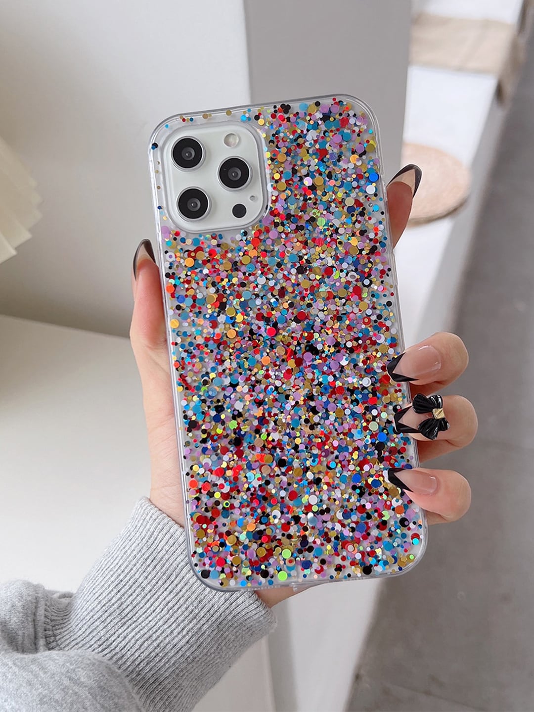  aowner for iPhone 15 Pro Max Case Luxury Hand Strap Phone Case  Bling Stand Holder Cute Glitter Pearl Bee Wrist Bracket Shockproof Bumper  for Woman Girls Protective Cover Case for 15