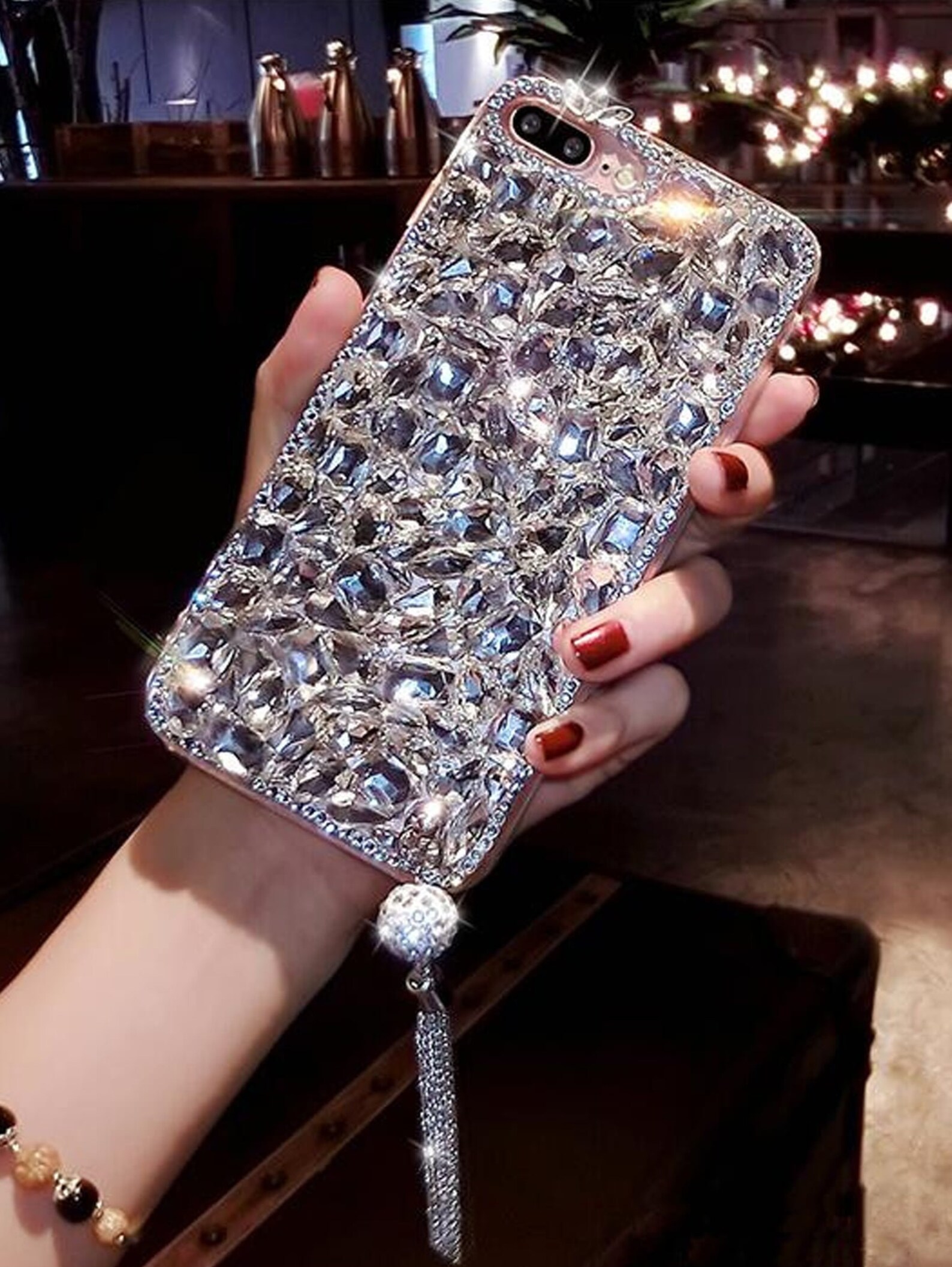 Luxury Rhinestone Phone Case Iphone 14 11 12 13 Pro Xs Max Etsy