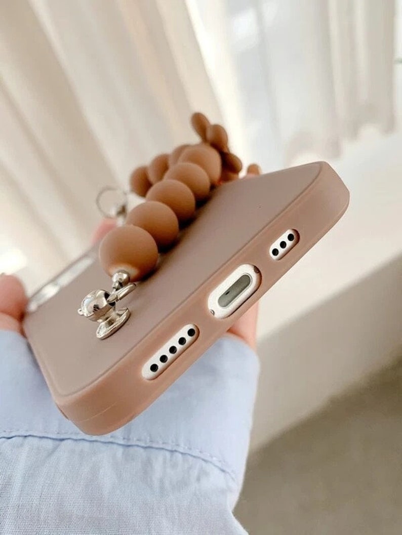 Brown Flower Wrist Strap Phone Case for Iphone 13 Pro 11 12 Etsy