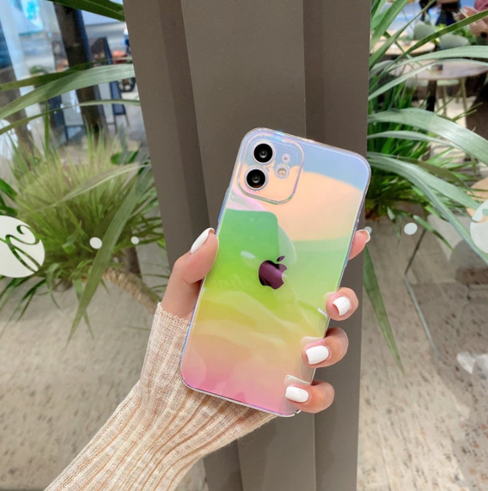 Rainbow Neon Holographic Iphone 14 Pro Max 13 Pro 12 Max Pro Etsy